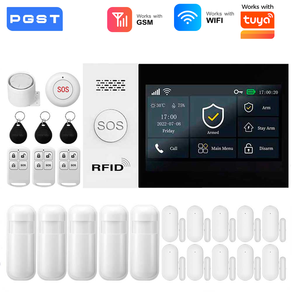 2.4G WIFIスマートGSMアラームシステム、TUYAス - Sim Gsm Alarm のレビューと価格