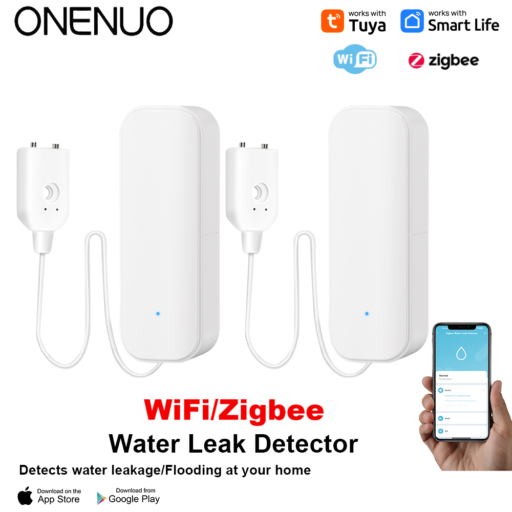 WiFi/Zigbee 水センサー Tuya 漏水警報洪水漏 - Sim Gsm Alarm のレビューと価格
