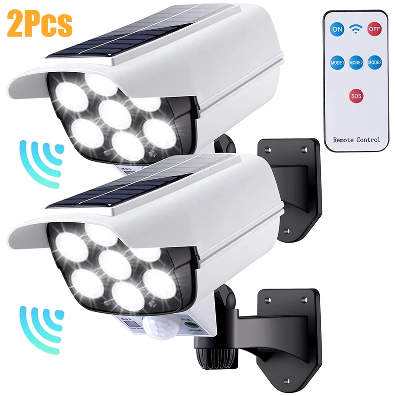 1-2 パック 77LED ソーラーモーションセンサー LE - Home Security Flood Lights のレビューと価格