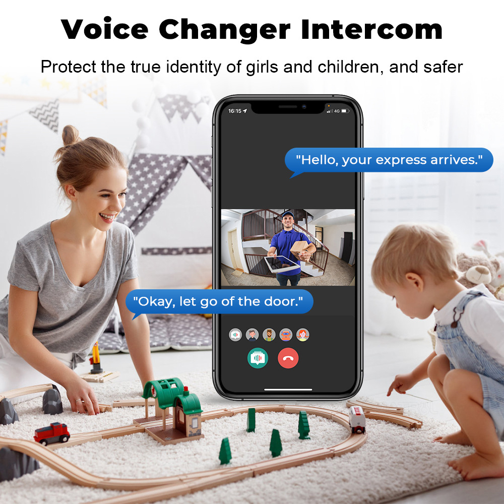 Tuya-Wifiビデオドアベル,ワイヤレス,HDカメラ,ア - Home Security Front Door Camera のレビューと価格